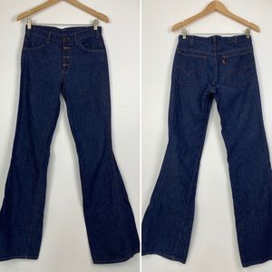Vintage 1970s Levis Orange Tab Hi-Rise Flare Jeans